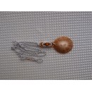 NH141011 - náhrdelník lastura, jantarová barva, řetízek